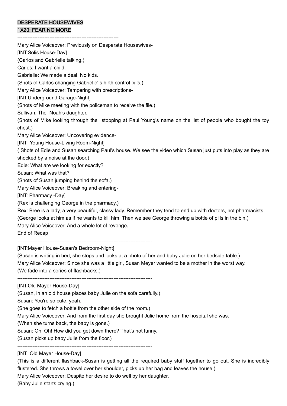 绝望的主妇剧本：第一季第二十集_第1页