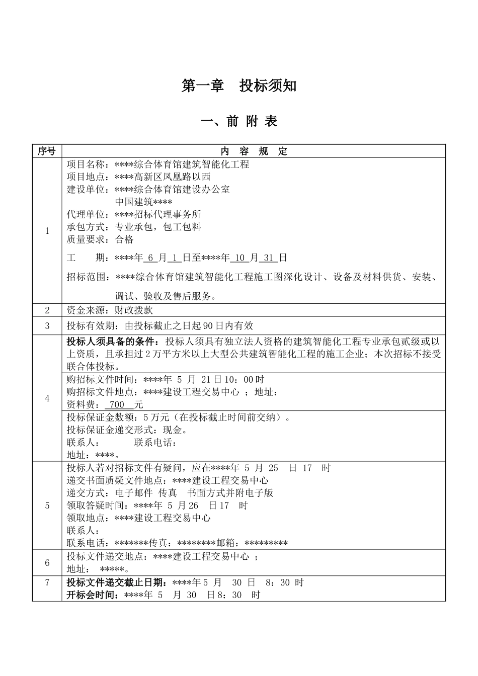 综合体育馆建筑智能化工程招标文件_第2页