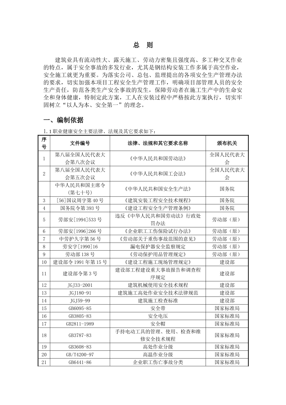 综合办公楼钢结构吊装安全施工方案-secret_第3页