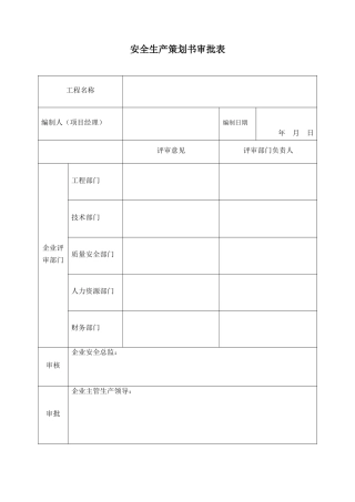 综合楼项目安全生产策划书