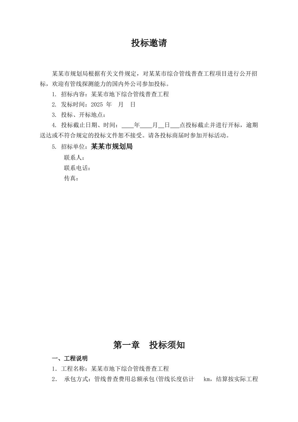 综合管网普查工程招标文件_第2页