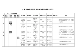 置业集团项目开发关键流程及成果