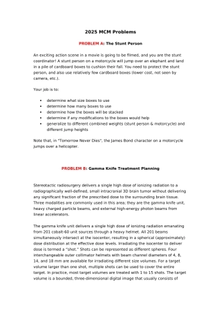 美国数学建模比赛历年试题