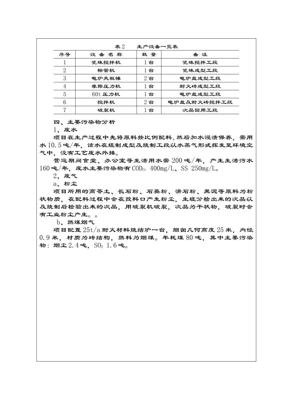 耐火材料厂环境影响评价报告书_第3页