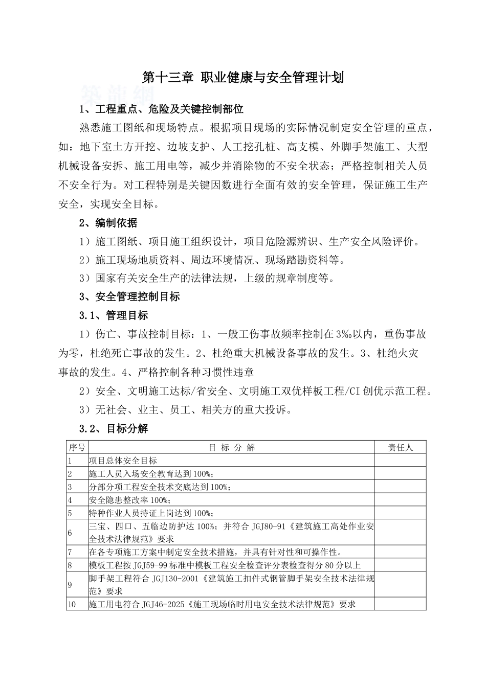 职业健康与安全管理计划-secret_第1页