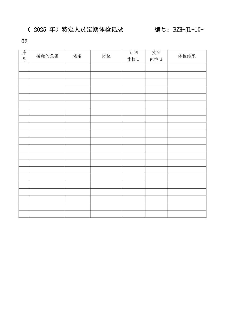 职业健康相关表格_第2页