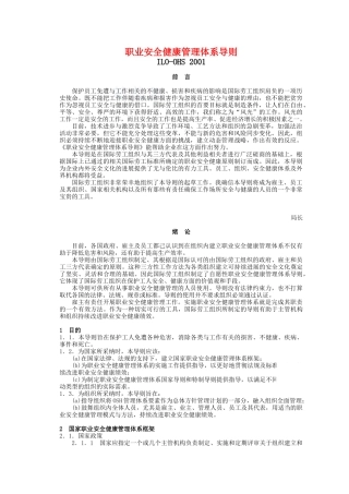 职业安全健康管理体系导则