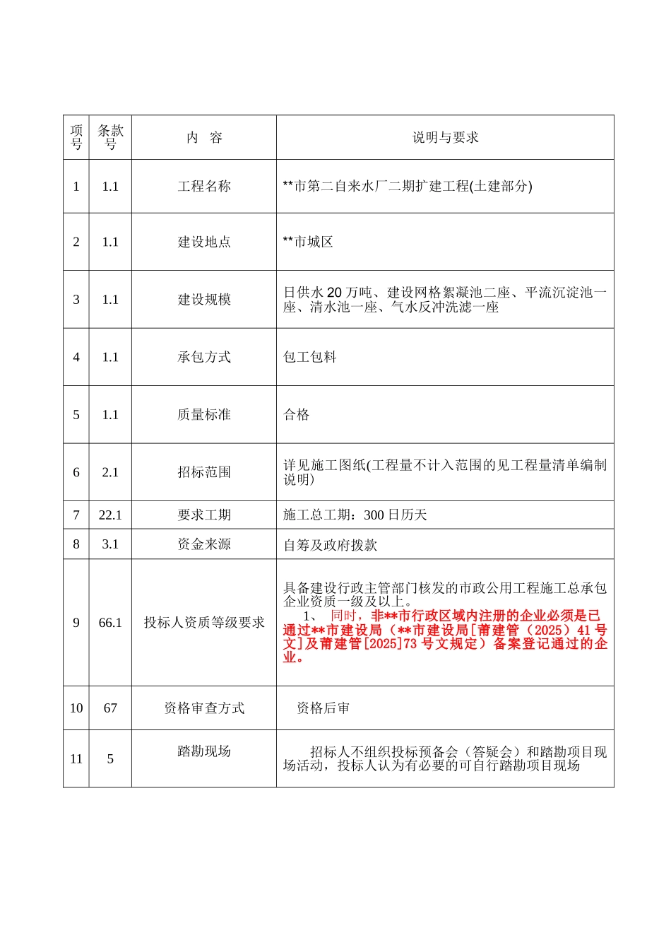 自来水厂二期扩建工程施工招标文件_第3页