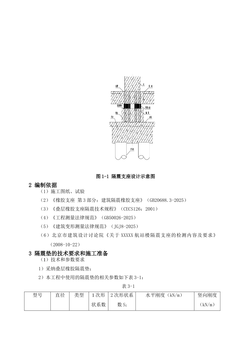 航站楼工程隔震垫安装施工方案1_第3页