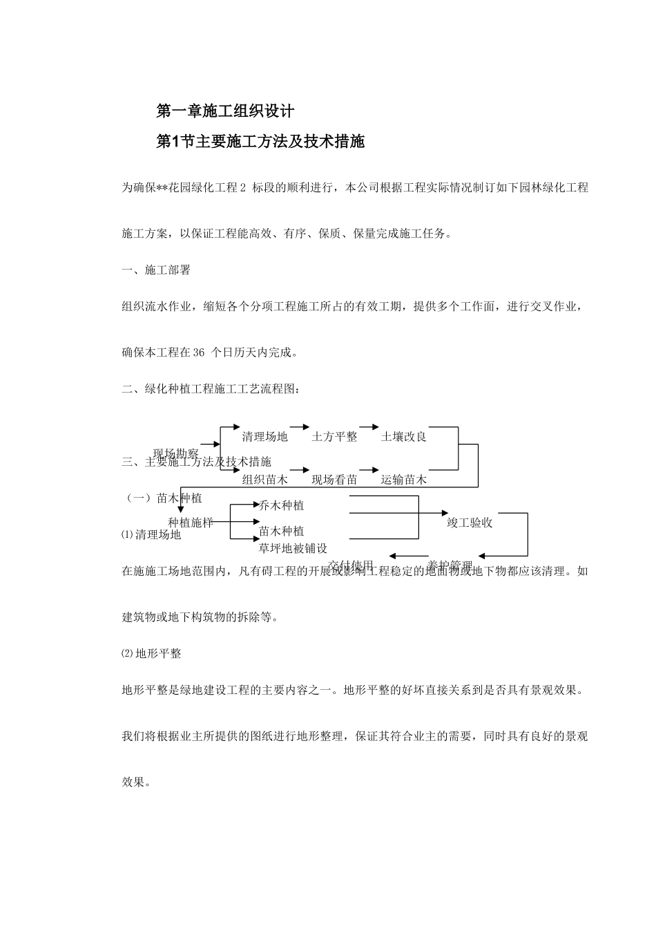 花园绿化工程标段施工组织设计_第2页
