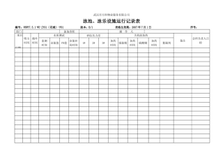 花城)F01泳池、泳乐设施运行记录表