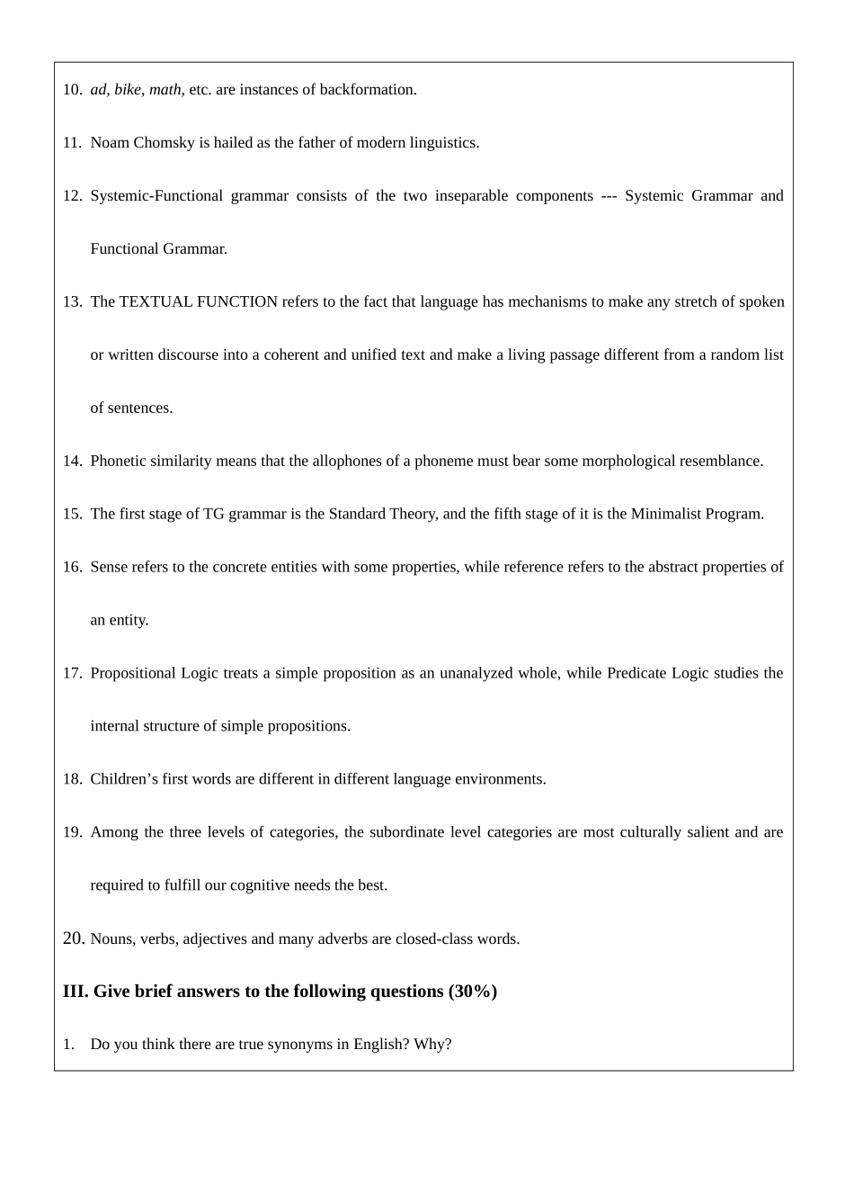 英语语言学试题A_第2页