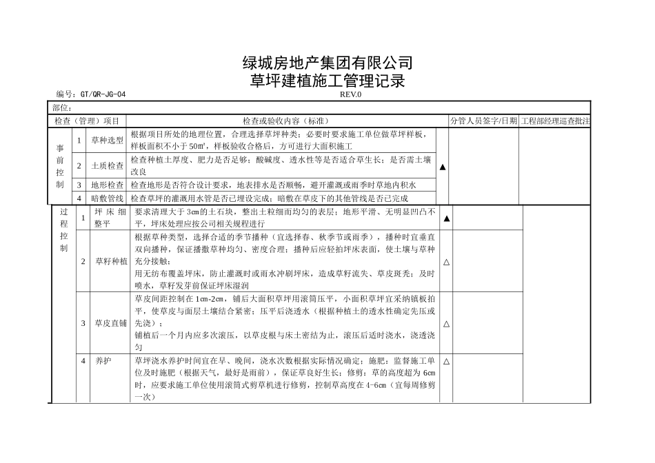 草坪建植施工管理记录_第1页