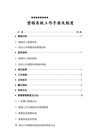 营销系统工作手册