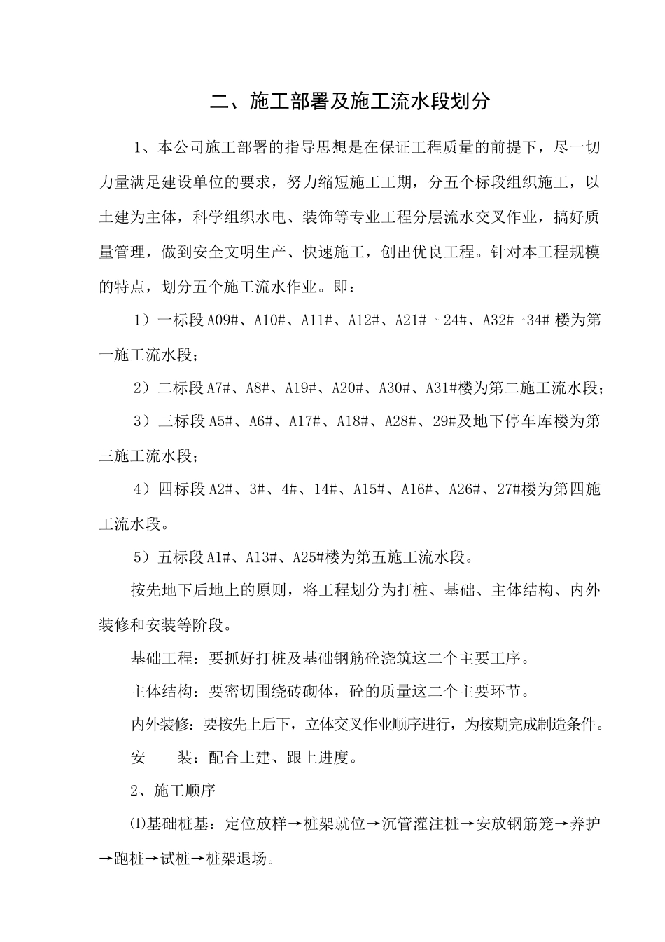 薛家村拆迁安置房一期工程施工组织设计方案_第2页
