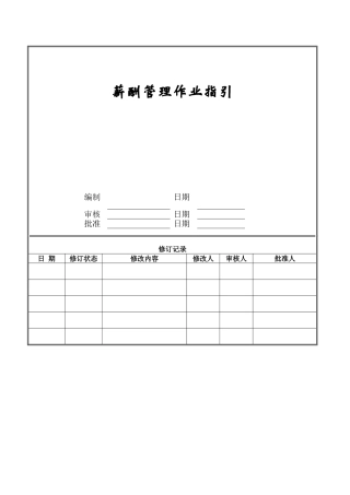 薪酬管理作业指引ZGYC-WI-RS009.