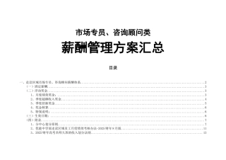 薪酬管理方案汇总