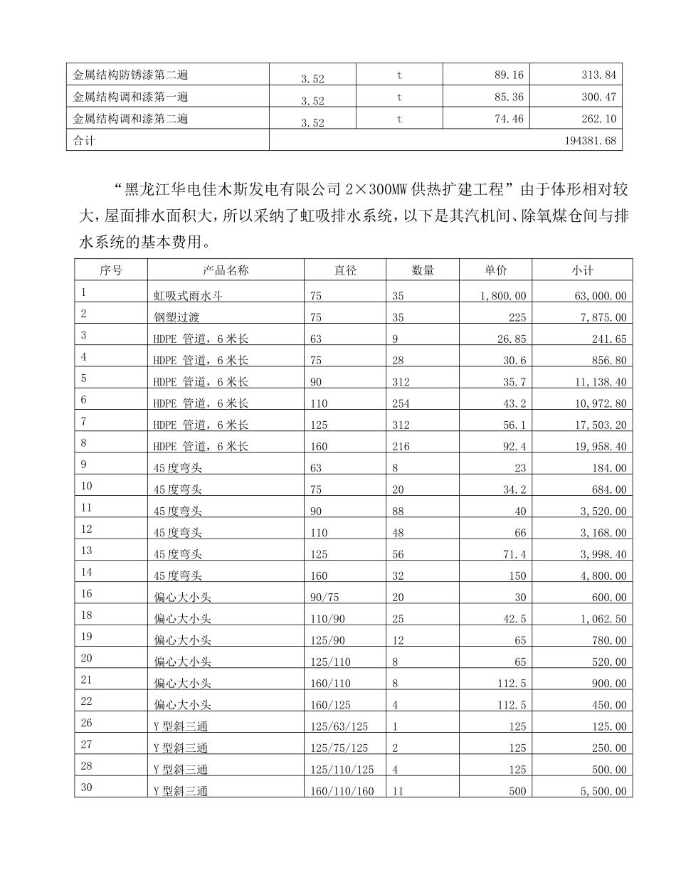 虹吸排水系统与重力排水系统工程经济分析_第3页