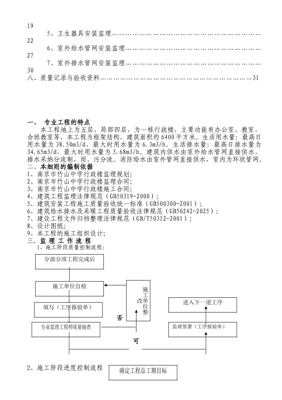 行政楼建筑供水、排水监理细则_第2页