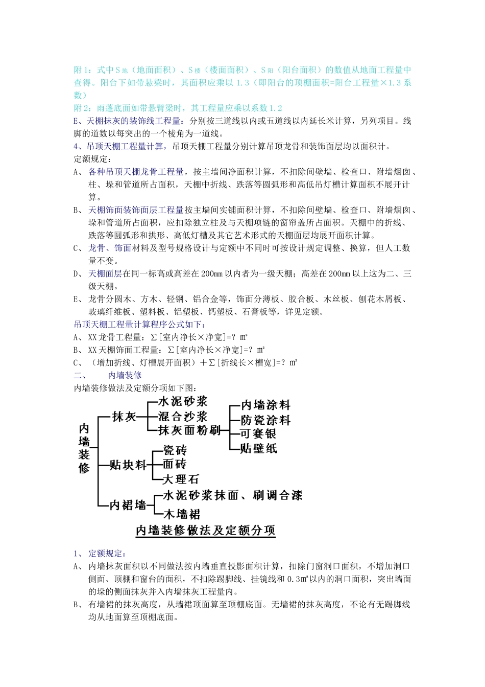 装修工程工程量计算公式_第2页