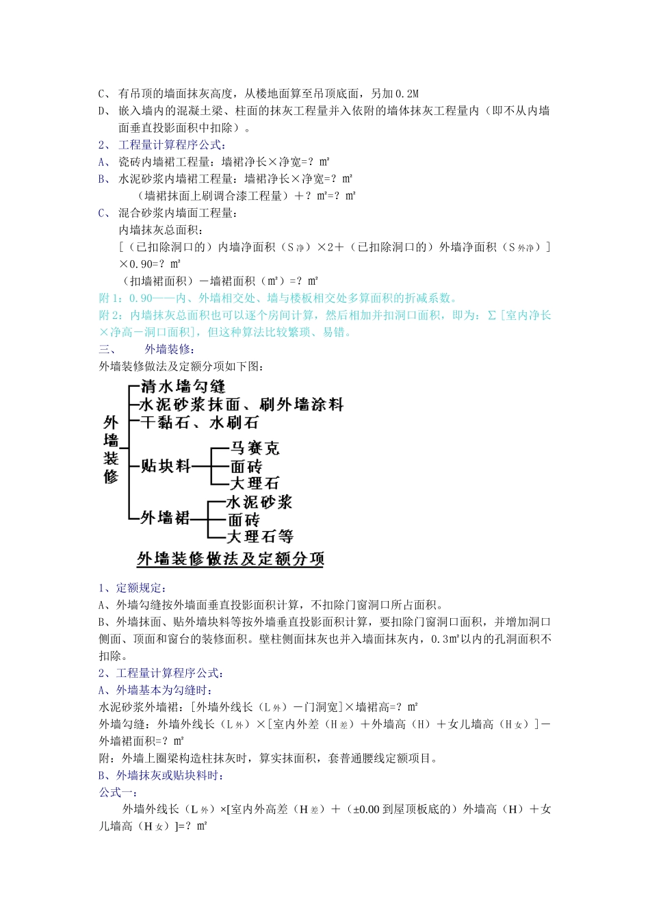 装修工程工程量计算公式_第3页