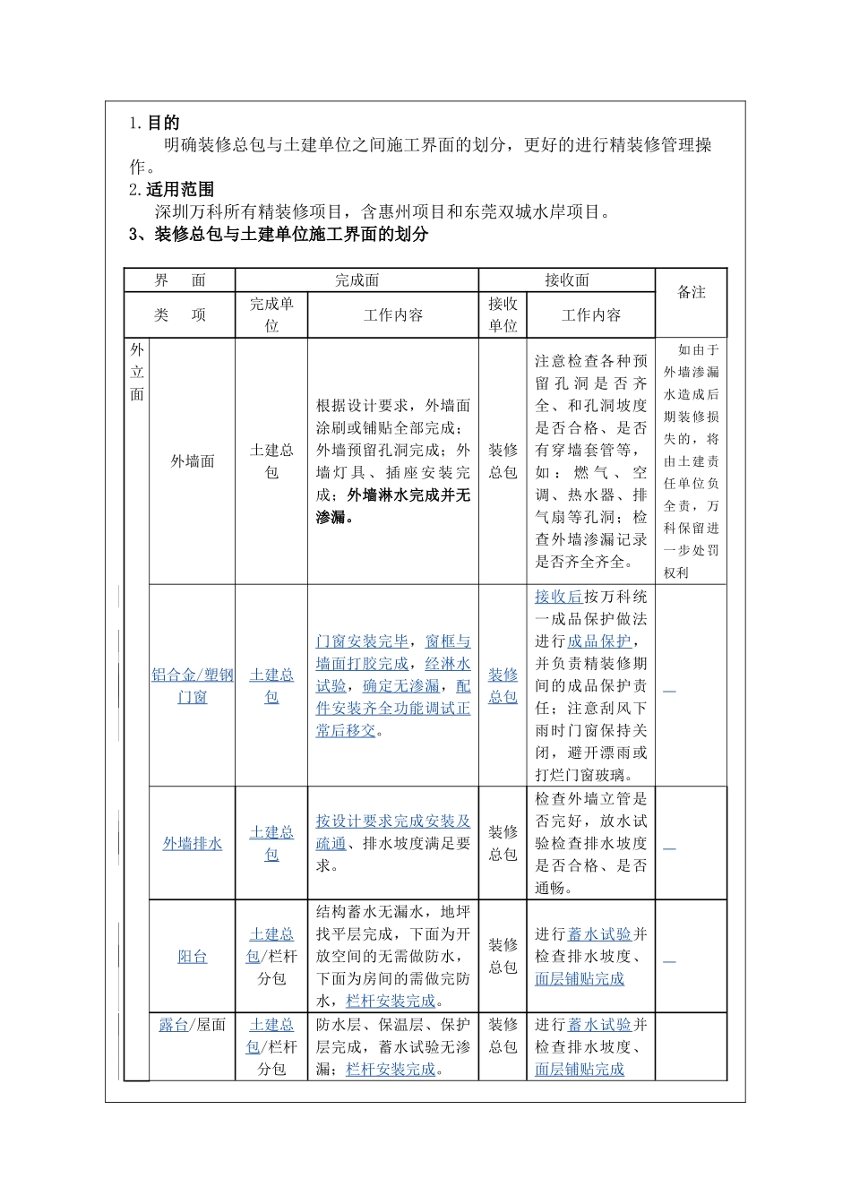 装修总包与土建总分包单位施工界面的划分_第2页