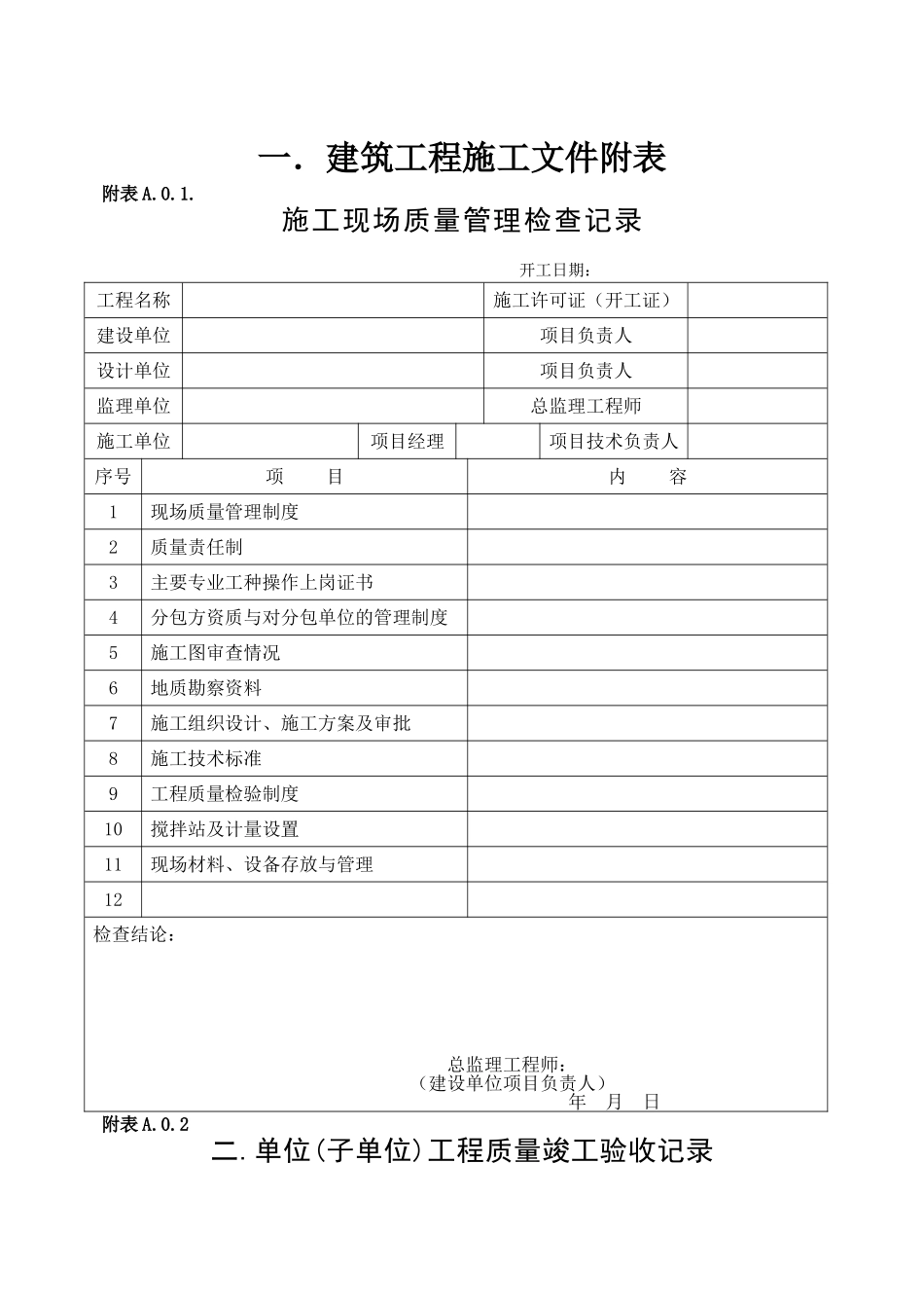 装饰装修资料表格模板大全_第1页