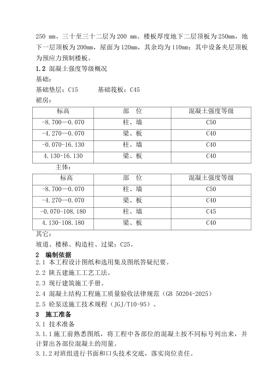 西安建筑科技大学高层住宅楼混凝土工程施工方案_第2页