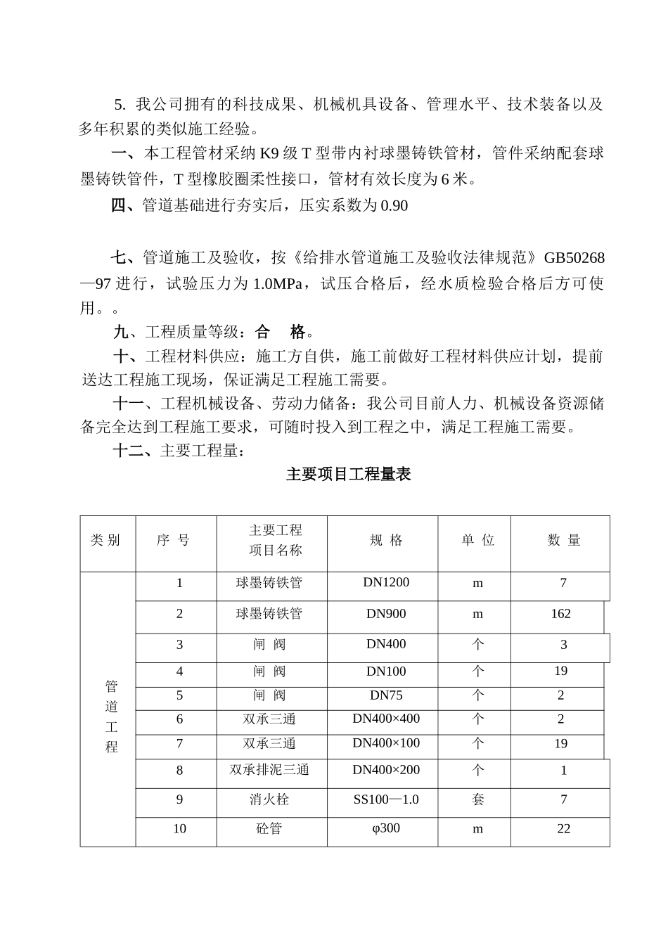 西安某市政给水管道施工组织设计_第2页