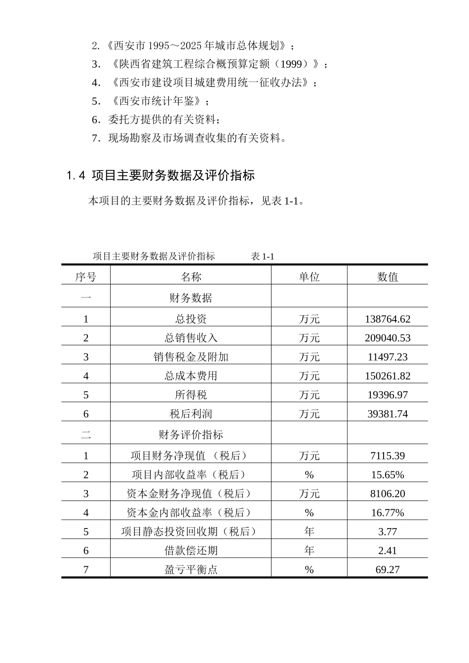 西安某项目可行性研究报告_第3页
