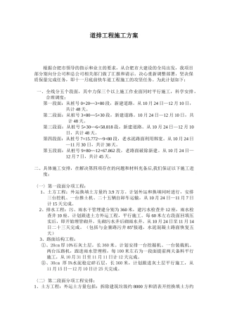 西路道排工程施工方案