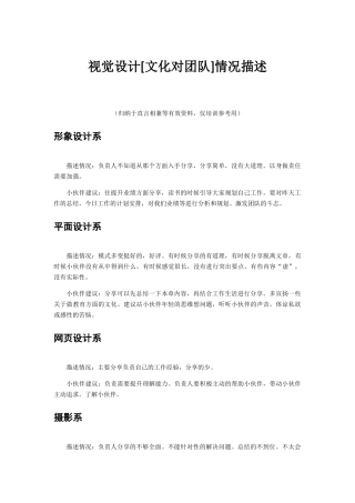 视觉设计情况描述