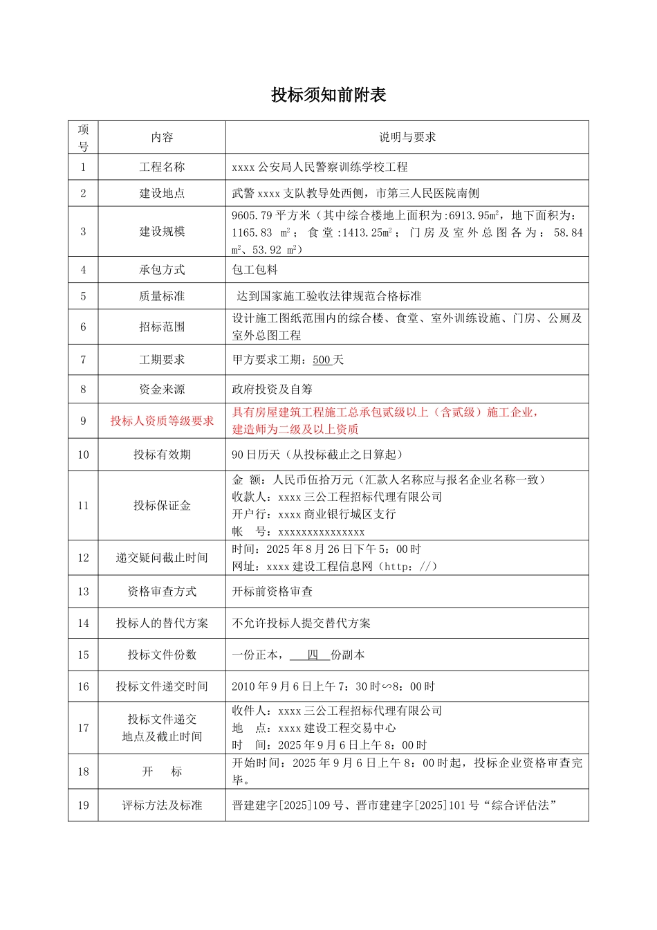 训练学校工程招标文件_第1页