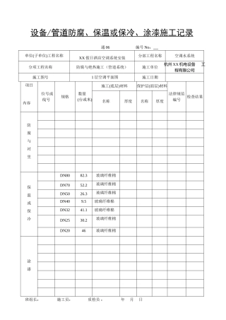 设备空调供回水管