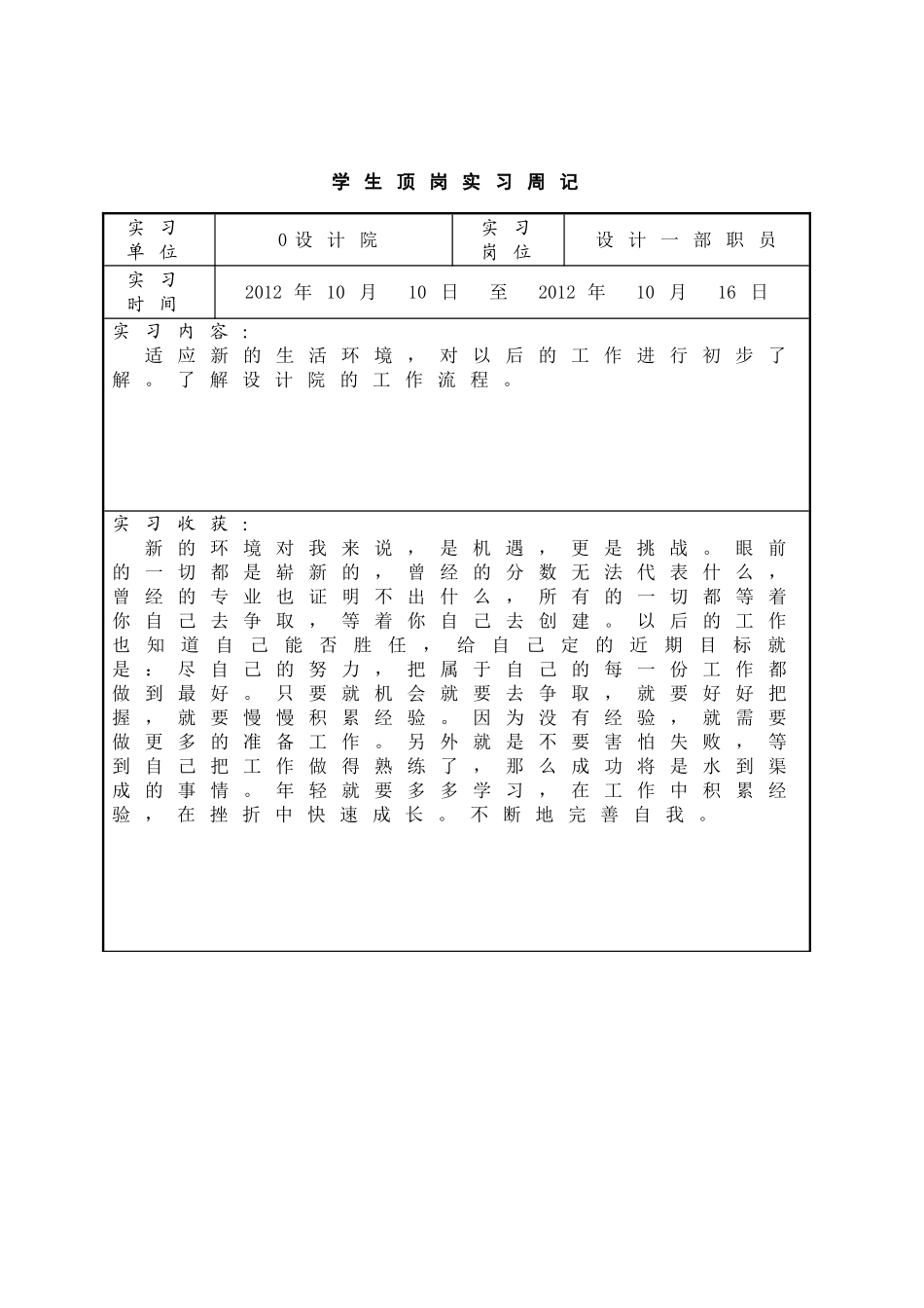 设计院实习顶岗周记24篇_第1页