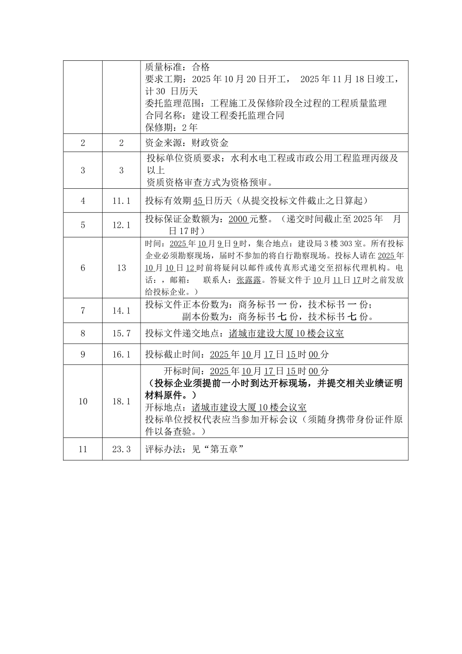 诸城市2025年潍河、扶淇河及两河拦河闸零星维修工程--监理招标文件_第3页