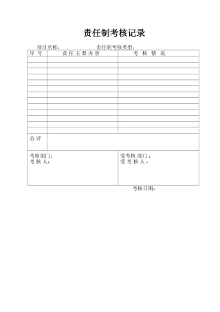 责任制考核记录