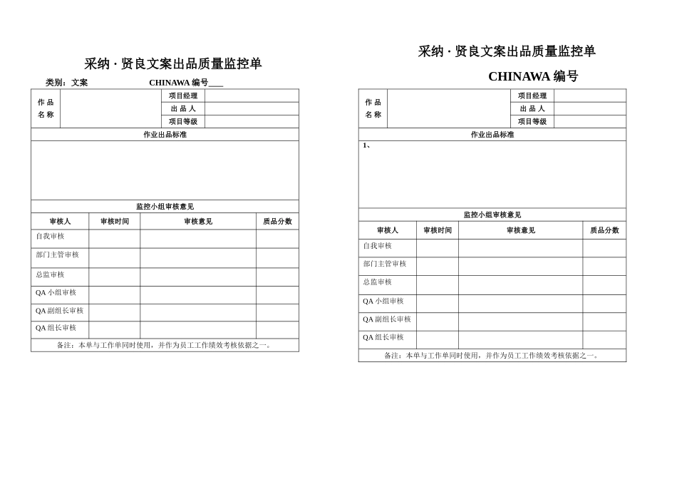 贤良出品质量监控单_第2页
