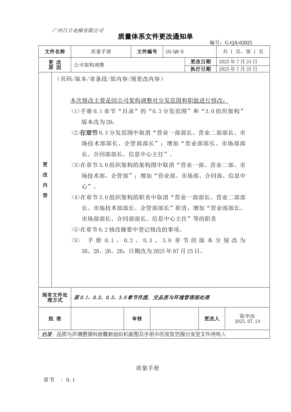 质量手册--日立电梯_第2页