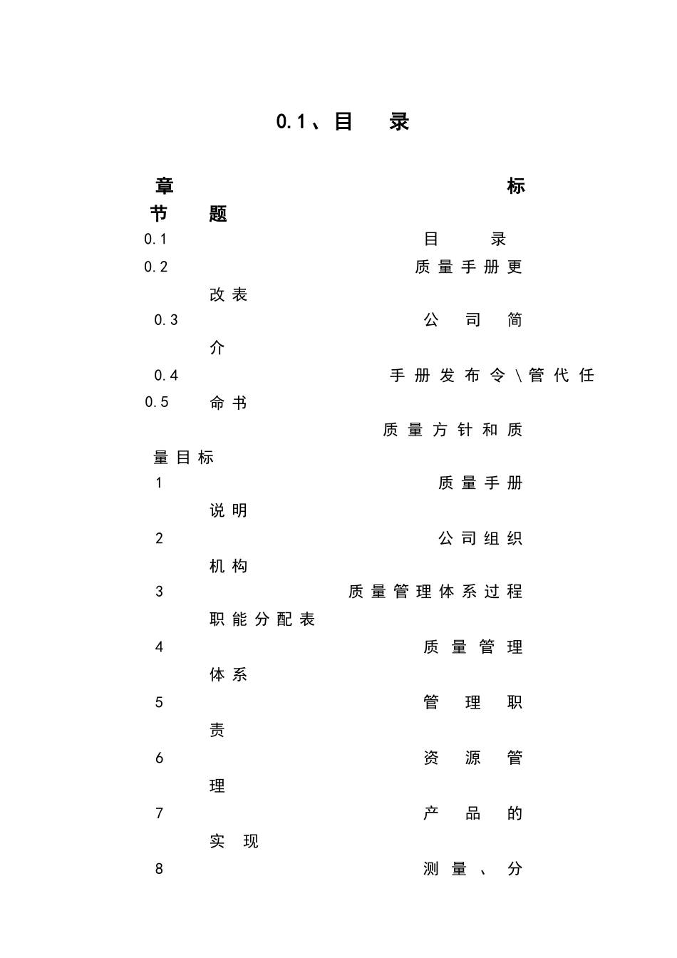质量手册--添加剂_第1页
