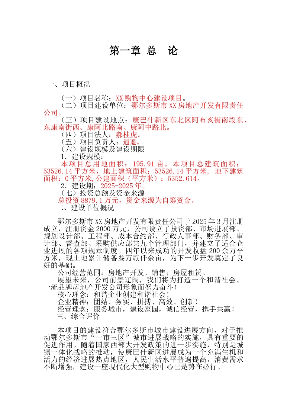 购物中心建设项目可行性研究报告61页_第3页