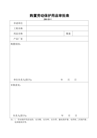 购置劳动保护用品