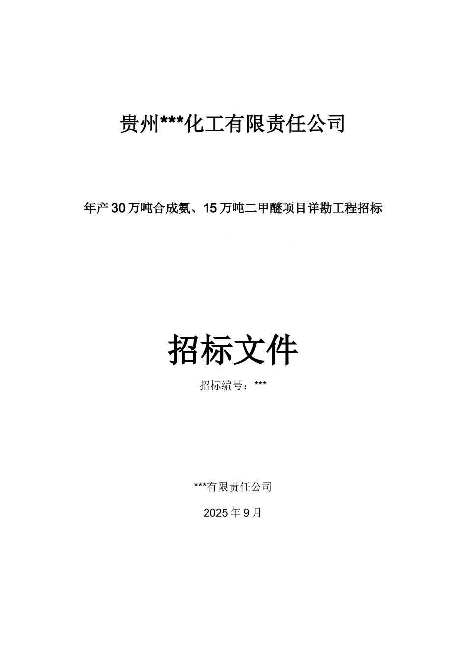贵州某生产项目详勘工程招标文件_第1页