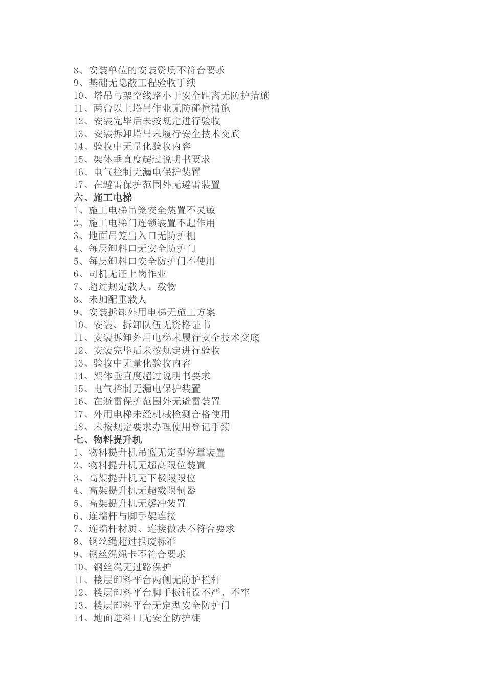 超全!199项施工现场常见安全隐患_第3页