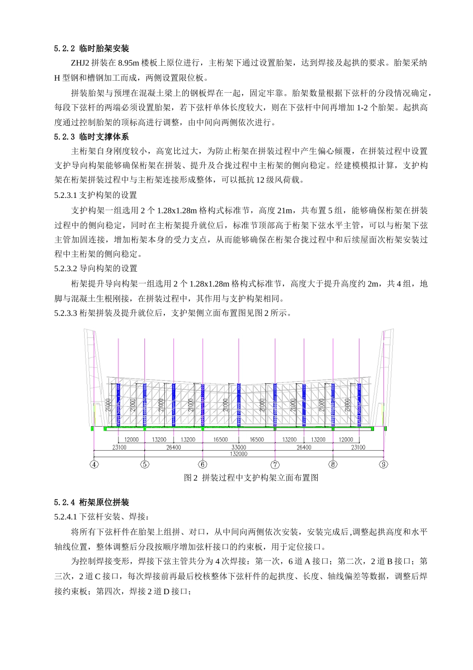 超长轻薄巨型钢管桁架整体提升施工工法_第2页