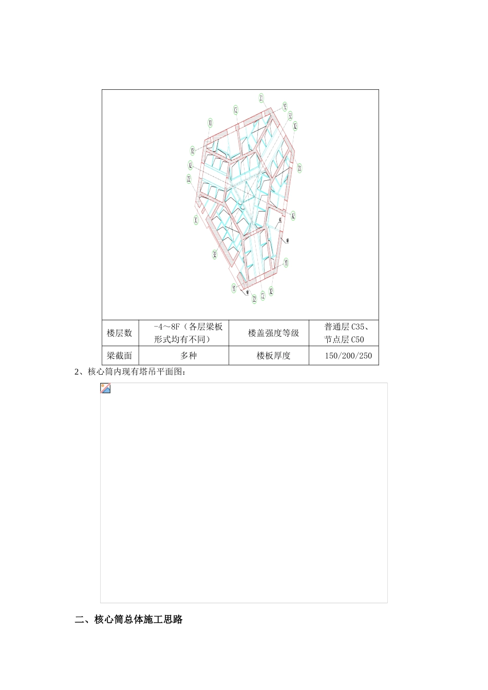 超高层商区地下室核心筒施工方案_第2页