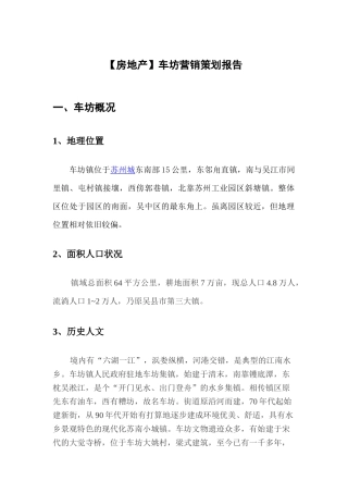 车坊营销策划报告