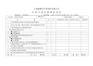 车间平面布置图检查表