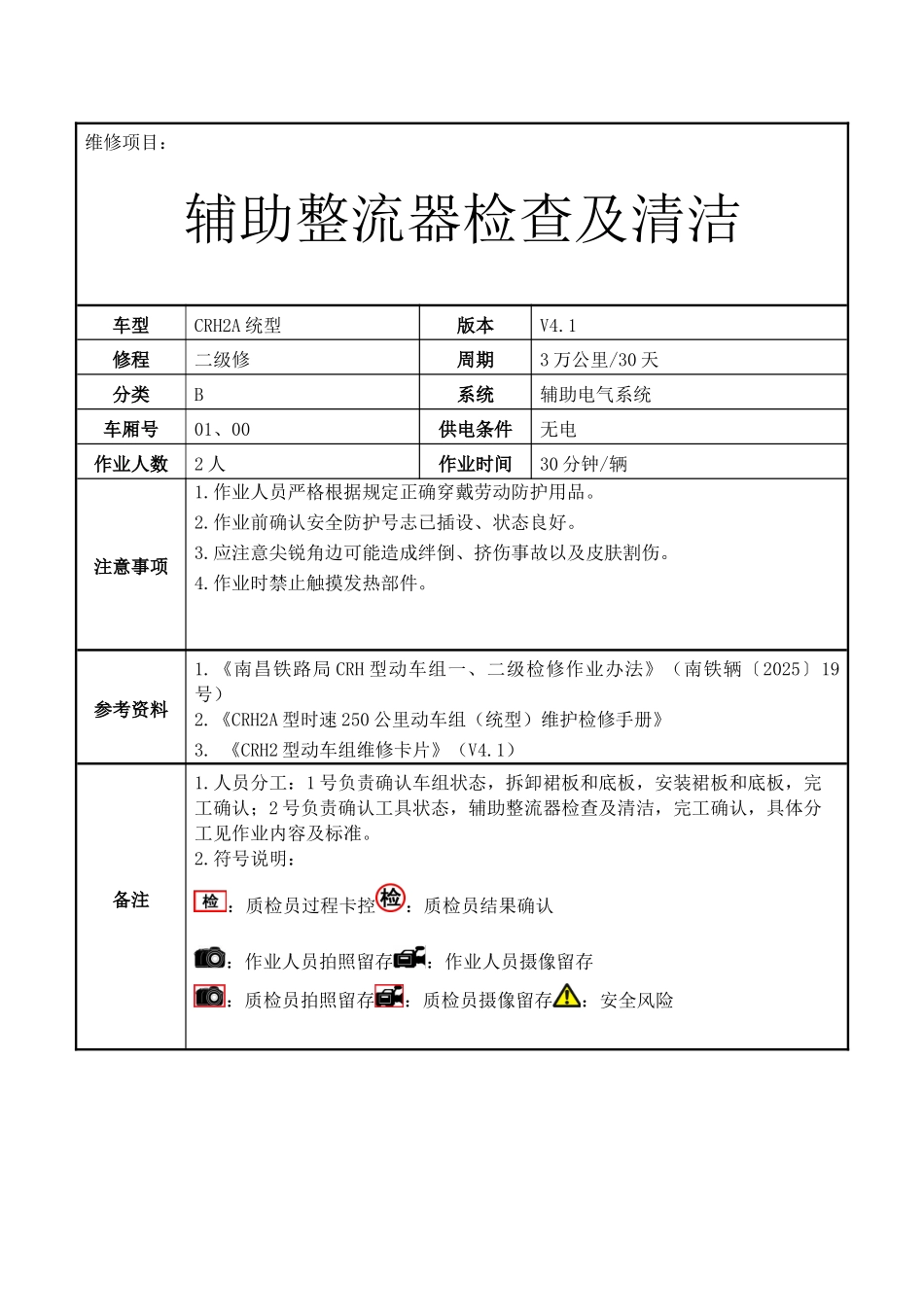 辅助整流器检查及清洁_第1页