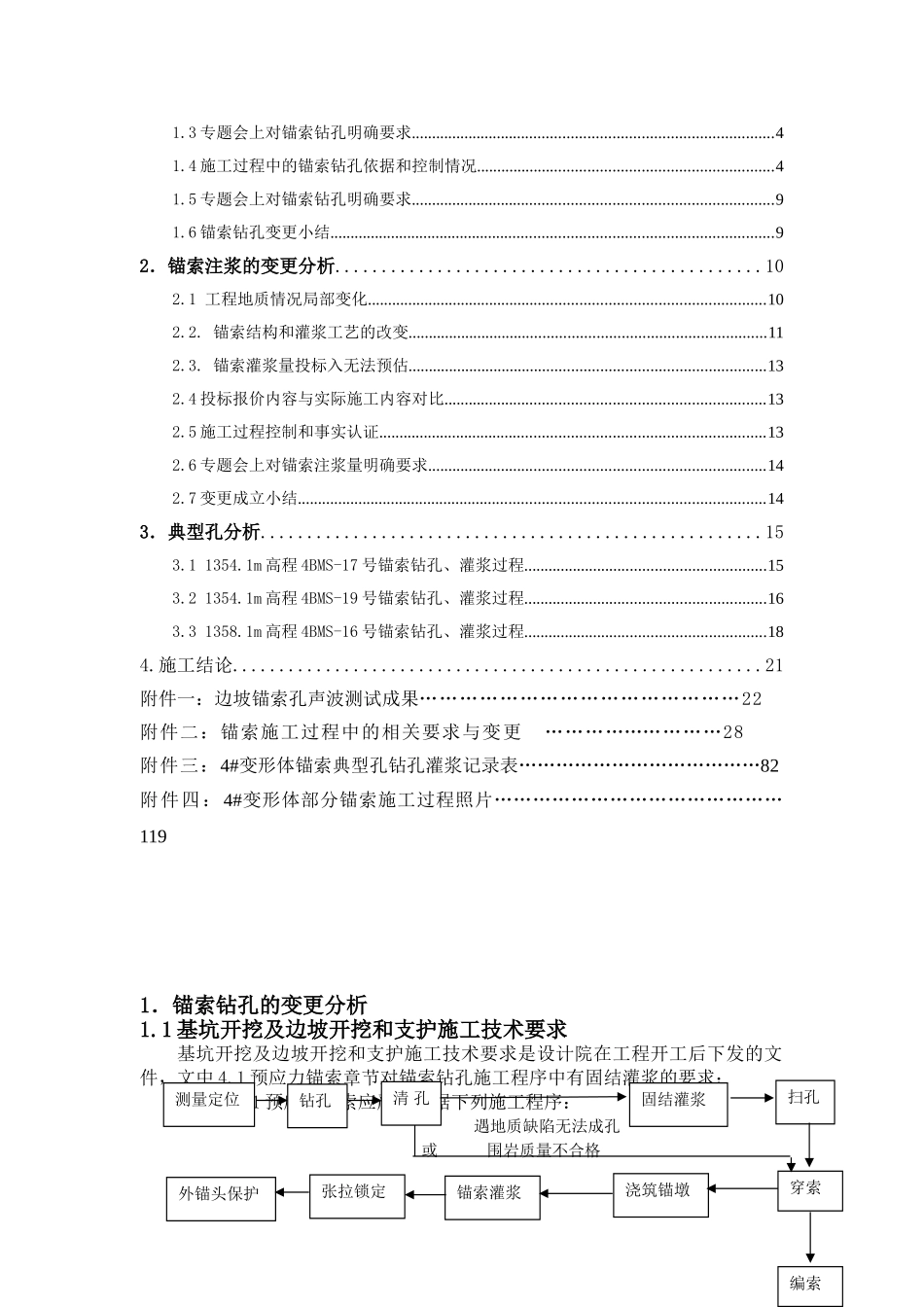 边坡预应力锚索钻孔及注浆情况变更分析报告_第3页
